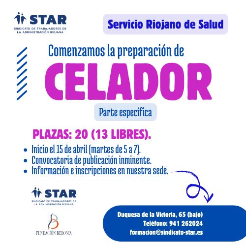 Comenzamos la preparación de Celador del Servicio Riojano de Salud